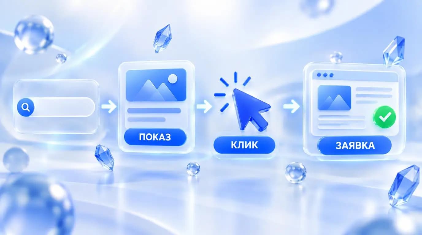 Как работает интернет-реклама: показ объявления, клик и заявка