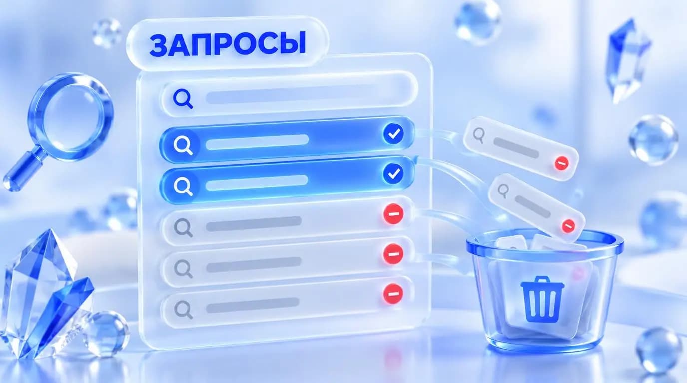 Отчёт по поисковым запросам в Яндекс Директе: целевые и лишние запросы