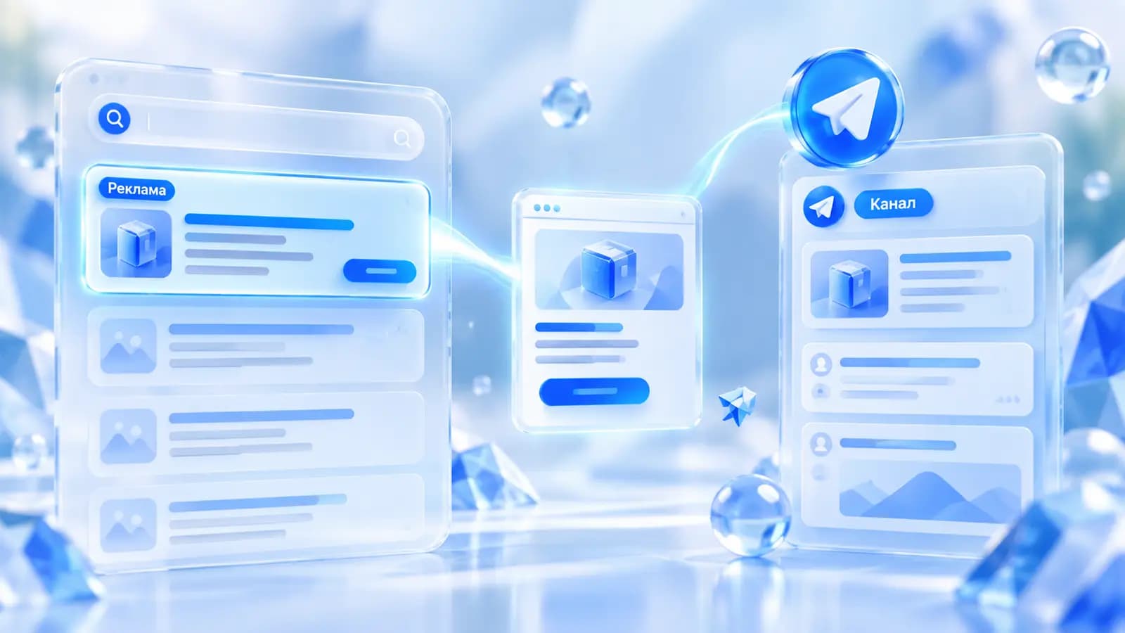 Реклама Telegram-канала через Яндекс Директ — объявление, страница и канал