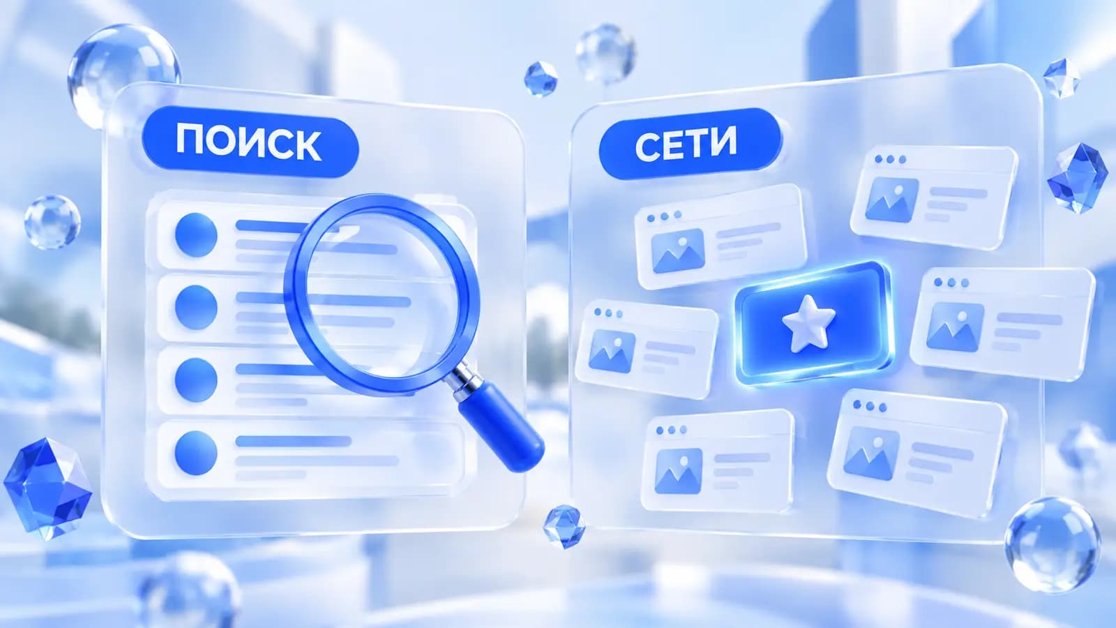 Разница между рекламой на поиске и рекламой в сетях